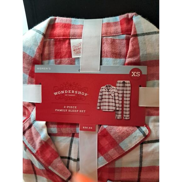 Wondershop 2 Piece Sleep Set Womens XS Red Flannel - Picture 4 of 4